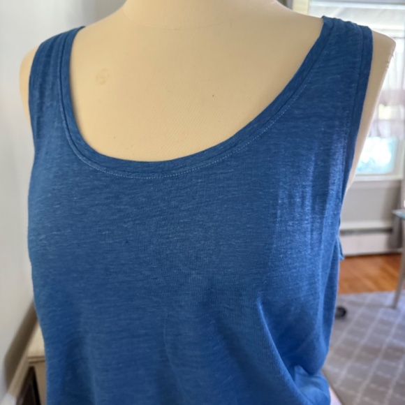 Eileen Fisher M blue tank linen - Picture 3 of 5